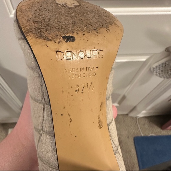 Dénouée Fur Knee High Block Heel Boots with Button Details (Made in Italy) - Picture 12 of 15